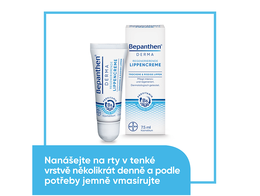 Bepanthen DERMA Krém na rty - použití