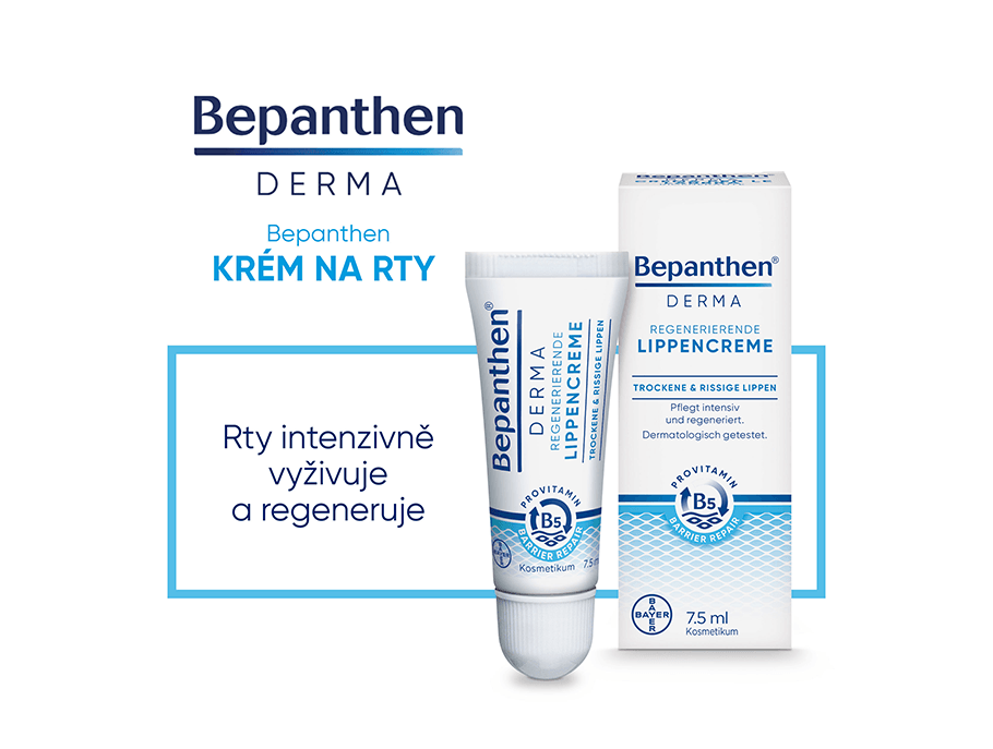 Bepanthen DERMA Krém na rty - účinky
