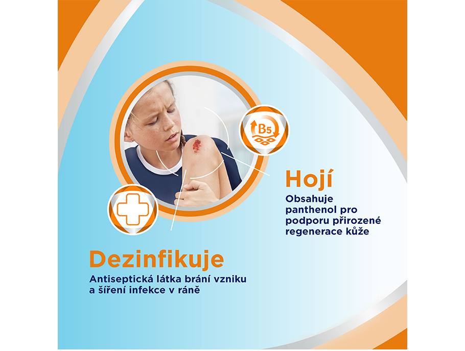 Bepanthen Plus desinfikuje a hojí