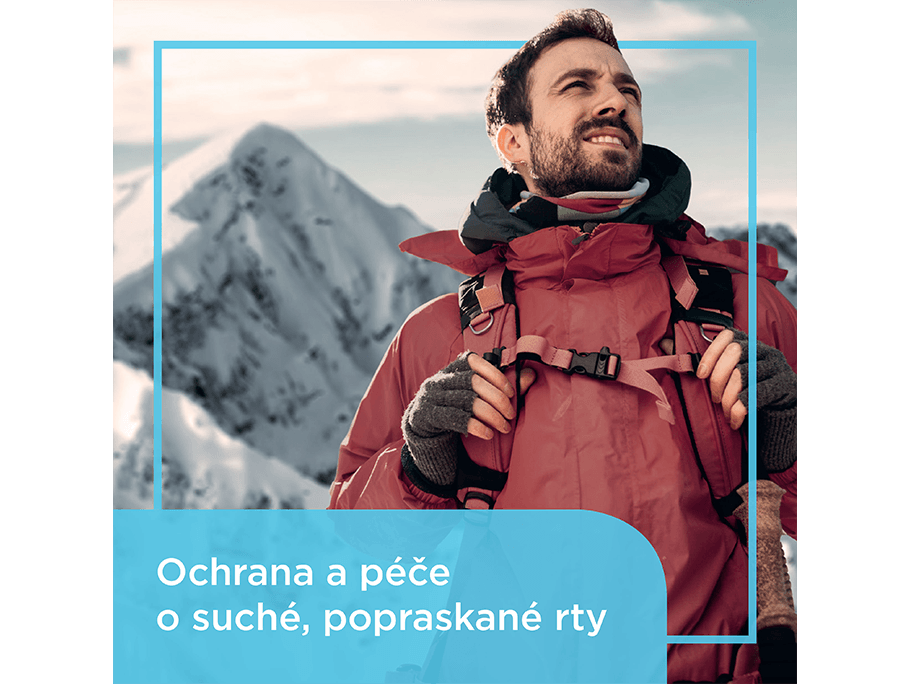 Ochrana a péče o suché rty - muž